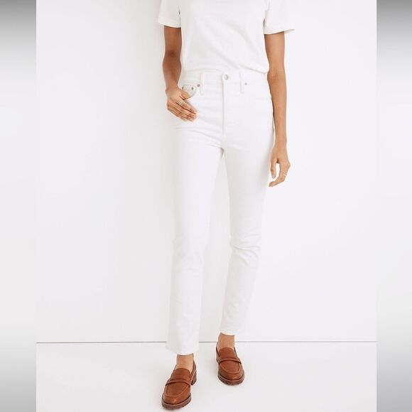 Madewell NWT Perfect Vintage Jeans Size 26 High Rise Tile White - Picture 8 of 14
